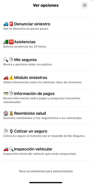 	Selecciona la opción 